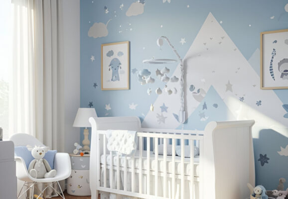 Cẩm nang chọn giấy dán tường phòng em bé đẹp, kích thích sự phát triển của trẻ
