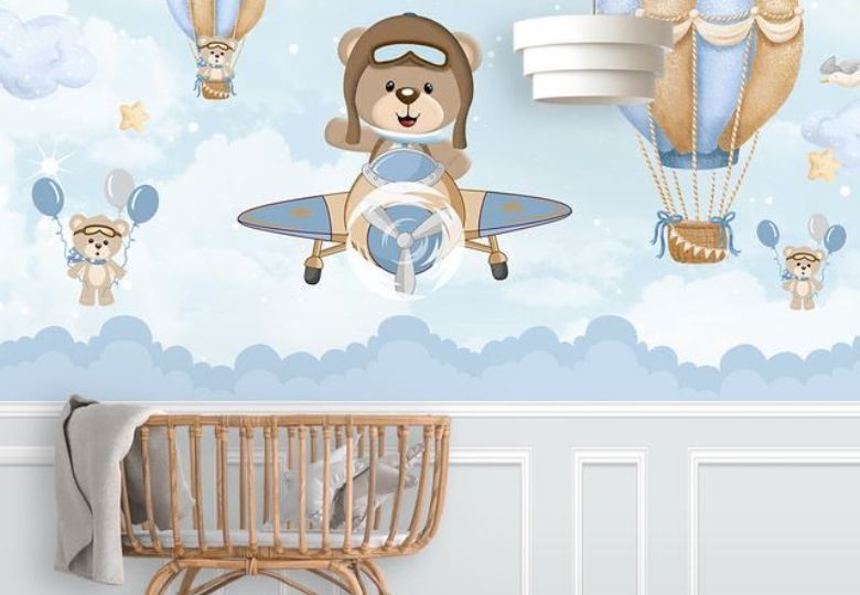 Họa tiết động vật ngộ nghĩnh tạo không gian vui tươi cho phòng bé