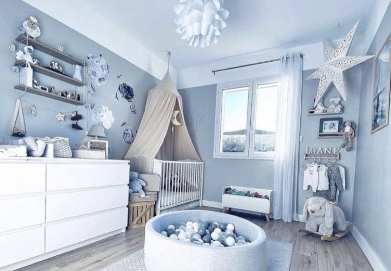 Giấy dán tường màu pastel nhẹ nhàng, dịu mắt cho phòng bé