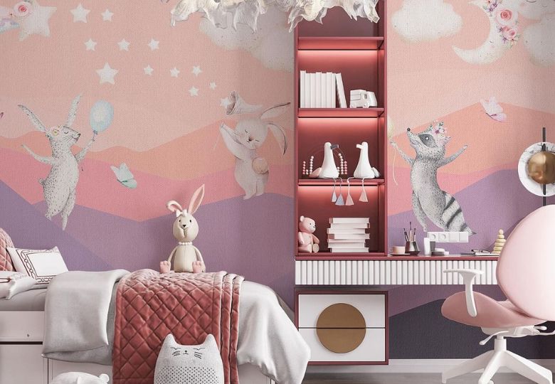 Khám phá thế giới muôn loài qua mẫu giấy dán tường động vật dễ thương