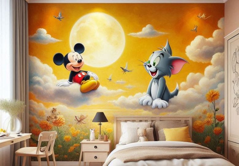 Giấy dán tường phòng ngủ cho bé