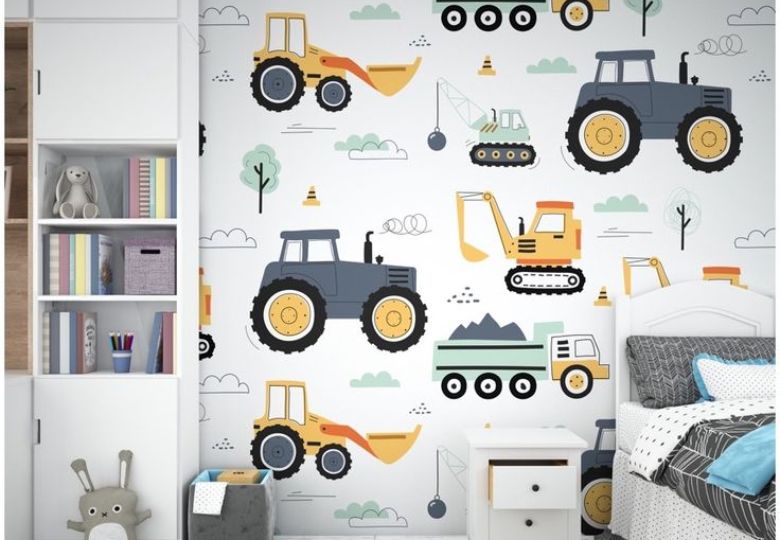 giấy dán tường phòng ngủ cho bé trai
