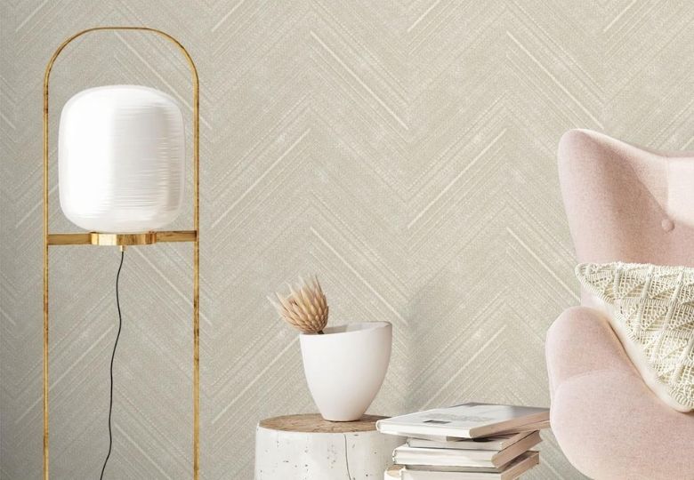 Giấy dán tường kẻ sọc chữ V (Chevron)