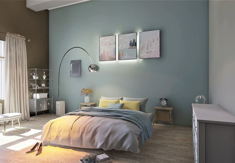 Mẫu giấy dán tường điểm nhấn cho phòng ngủ đẹp, thư giãn