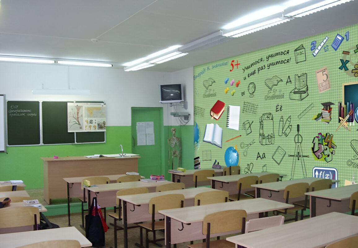 Giấy dán tường an toàn, thân thiện cho môi trường lớp học