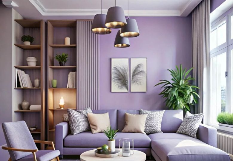 Bí quyết chọn giấy dán tường màu tím giúp phòng ngủ, phòng khách ấn tượng
