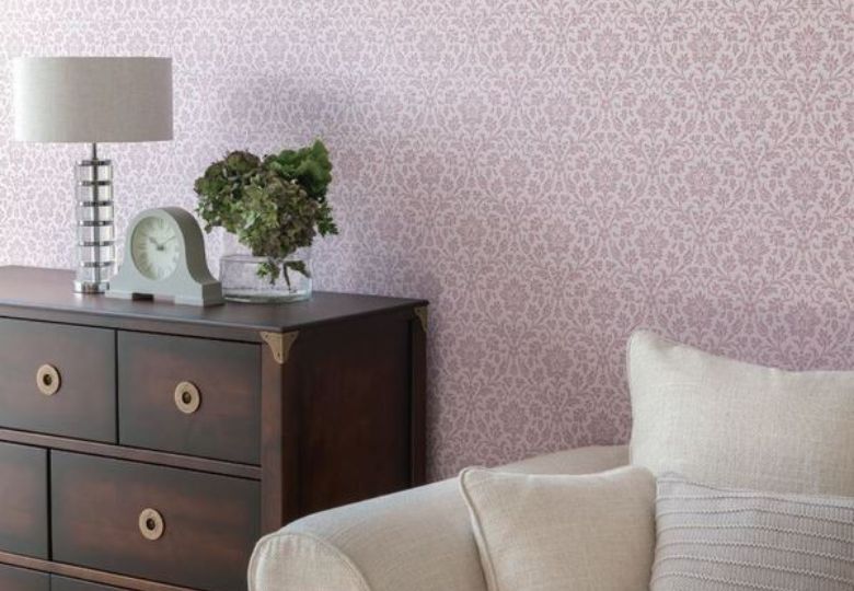 giấy dán tường màu tím chống nước Nhật Bản
