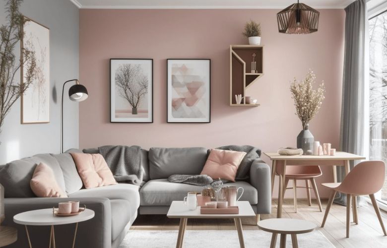Kết hợp với nội thất giúp tăng chiều sâu cho không gian