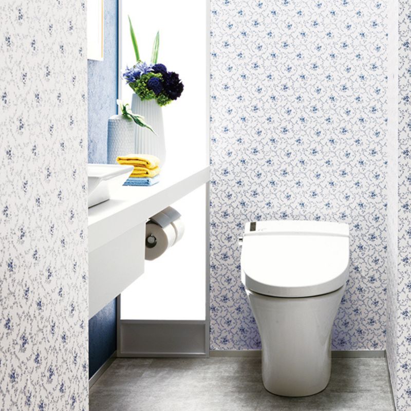 Mẫu giấy dán tường nhà vệ sinh hoa văn cổ điển