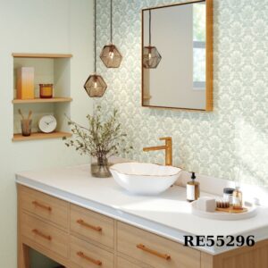 Giấy dán tường Sangetsu Reserves – RE55296|Vân đá màu xanh lá cây
