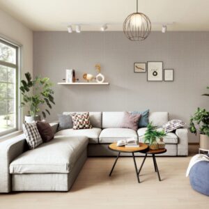 Giấy dán tường Sangetsu Reserves – RE55504|Màu xám