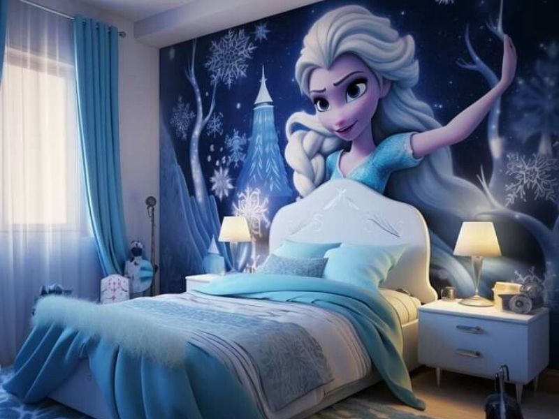 Giấy dán tường hình công chúa Elsa