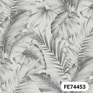 Giấy dán tường Sangetsu Fine – FE74453 - Họa tiết lá cọ màu xám