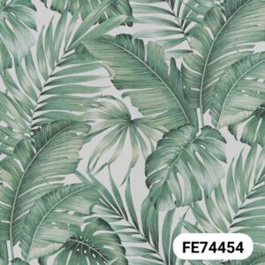 Giấy dán tường Sangetsu Fine – FE74454 - Họa tiết lá cọ màu xanh