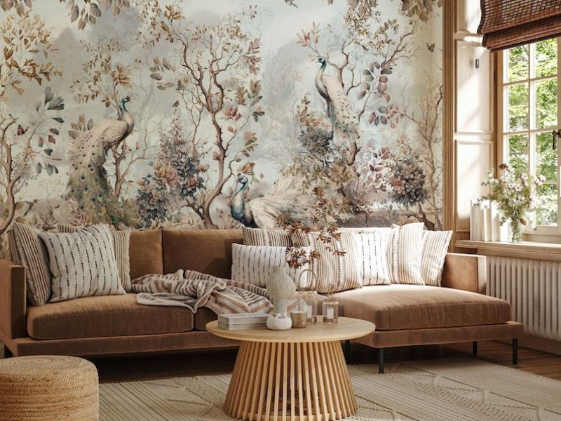 Giấy dán tường trang trí tết