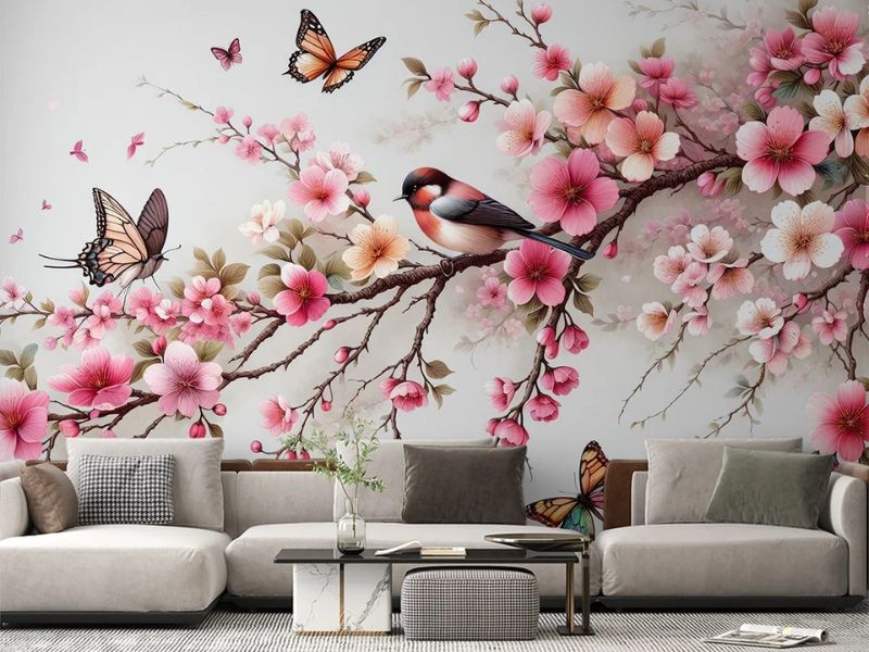 Giấy dán tường trang trí tết