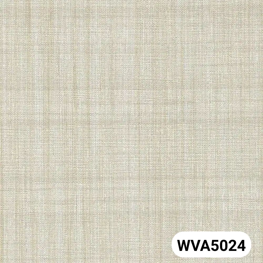 Giấy dán tường Vinyl đế vải - WVA5024 - Vân kẻ trắng be
