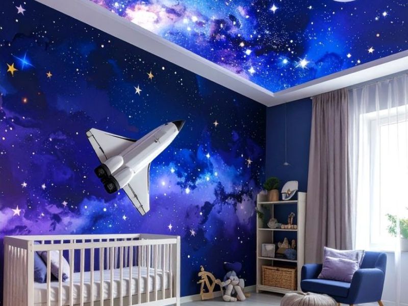 giấy dán tường vũ trụ