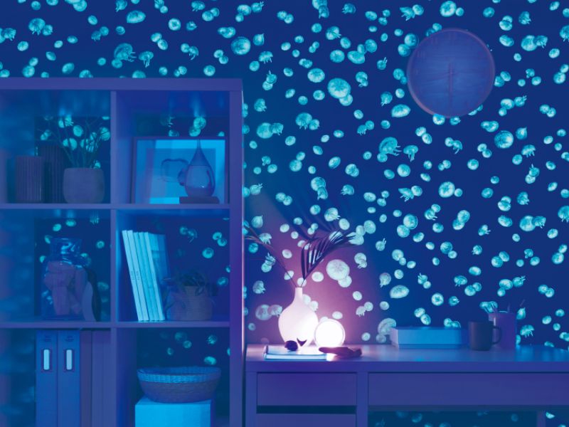 Giấy dán tường phát sáng vào ban đêm kích thích trí tưởng tượng