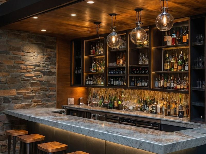 Giấy dán tường quầy bar