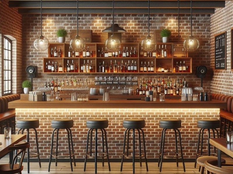 Giấy dán tường quầy bar