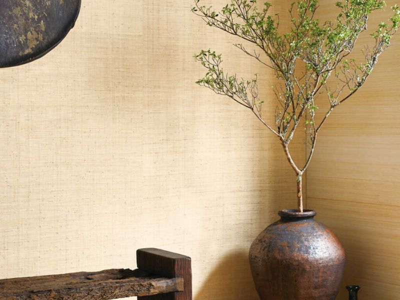 Sử dụng giấy dán tường đế vải giúp che phủ tường hoàn hảo