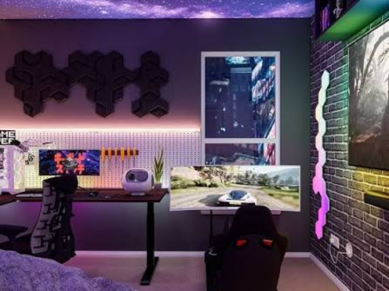 Giấy dán tường gaming đẹp cho phòng ngủ game thủ