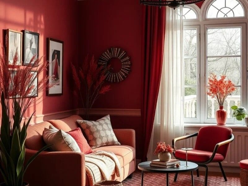 20+ Mẫu giấy dán tường màu đỏ sang trọng cho không gian đẳng cấp