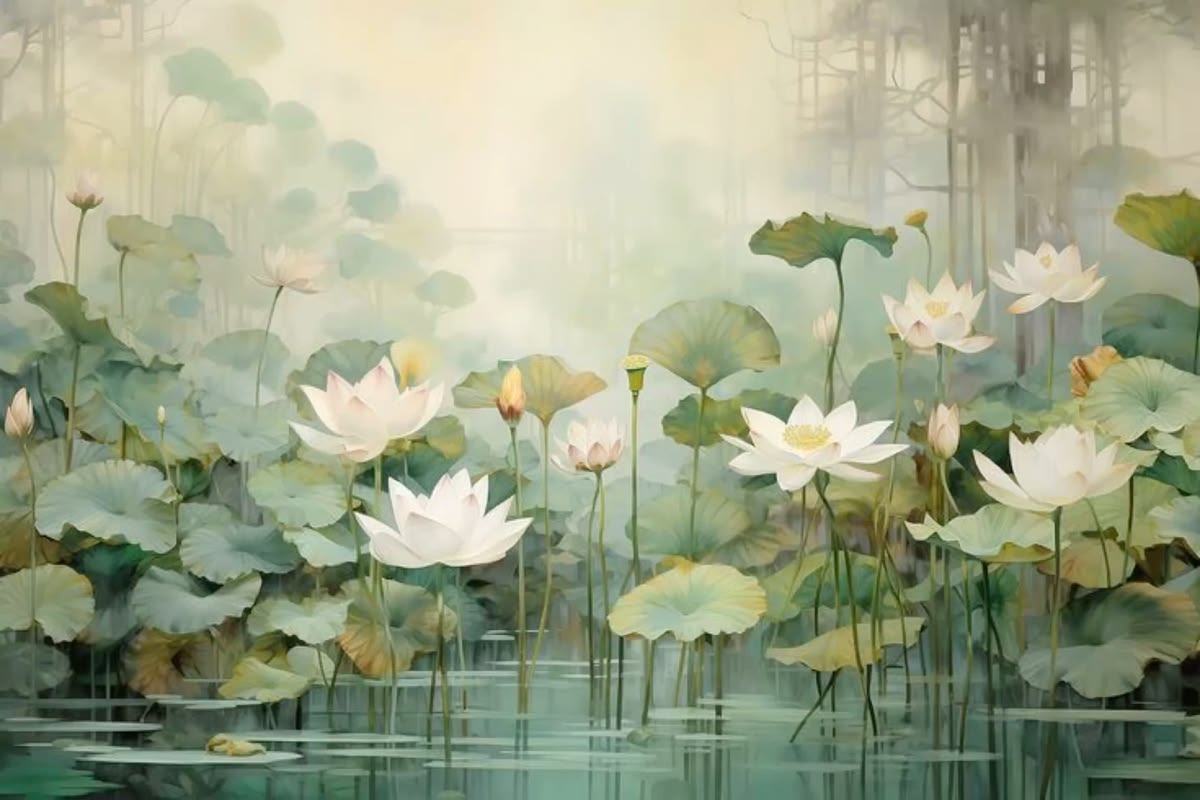 Giấy dán tường hoa
