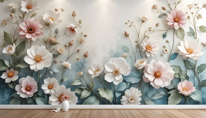 Giấy dán tường hình hoa