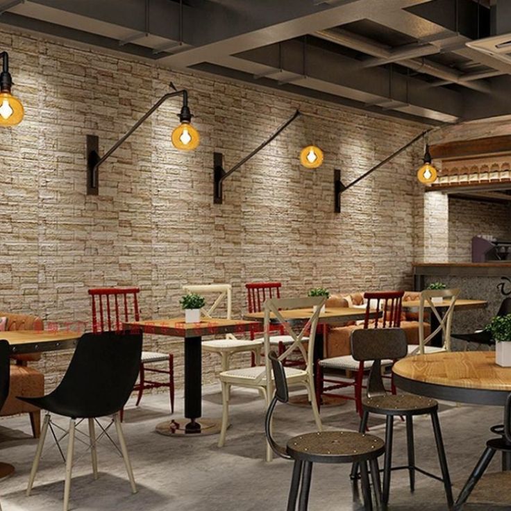 Giấy dán tường quán cafe đẹp