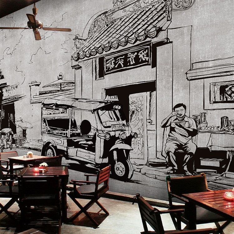 Giấy dán tường quán nhậu