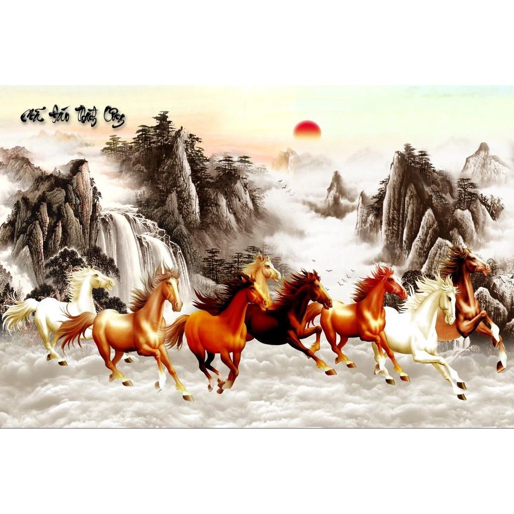 Thi công tranh dán tường khổ lớn