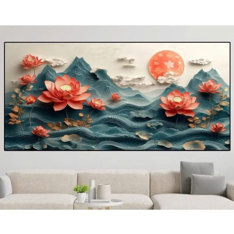 Thi công tranh dán tường khổ lớn