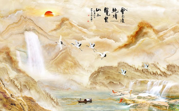Thi công tranh dán tường khổ lớn